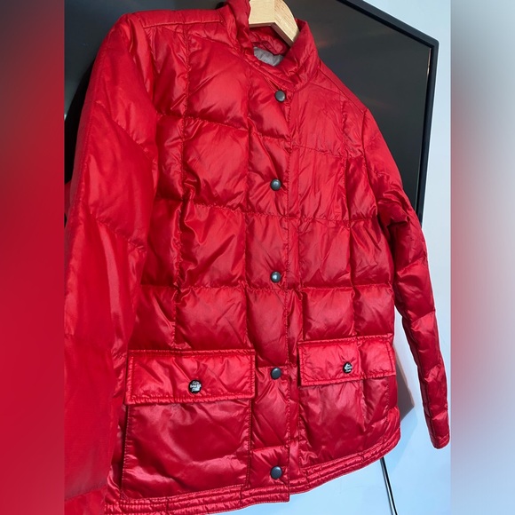 Eddie Bauer Red EB550 Fill Power Goose Down Lightweight Puffer Women Size Small - Picture 3 of 11